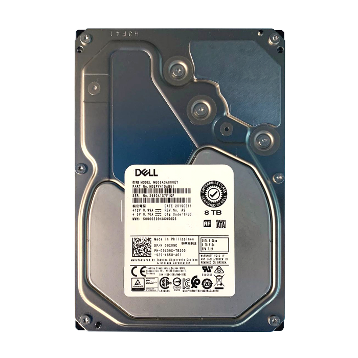 Dell 09X09C | 8TB 7200RPM SATA 6Gb/s Hot-Pluggable (512e) 3.5-Inch Hard Drive for PowerEdge Servers Refurbished - Dell refurbished available on Gotodirect