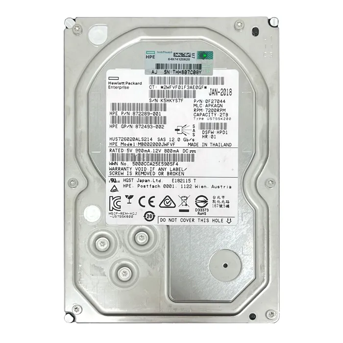 HGST HUS726020ALS214 | Ultrastar 7K6000 Series 2TB 7200RPM SAS 12Gb/s 128MB Cache 512n (Secure Erase) 3.5-inch Hard Drive Refurbished - HGST (a subsidiary of Western Digital) refurbished available on Gotodirect
