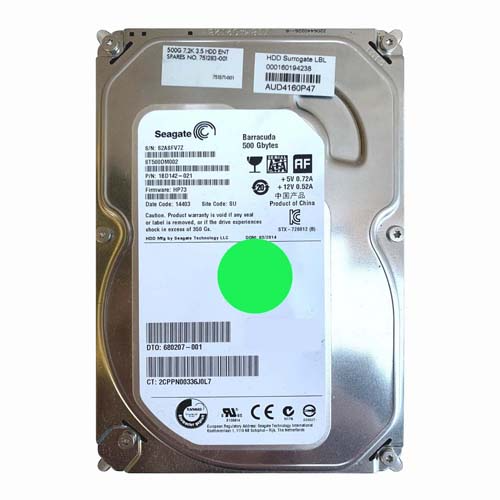 HP 751371-001 | 500GB 7200RPM SATA 6Gb/s 16MB Cache 3.5-Inch Hard Drive Refurbished - Hewlett-Packard (ou HP en abrégé) refurbished available on Gotodirect