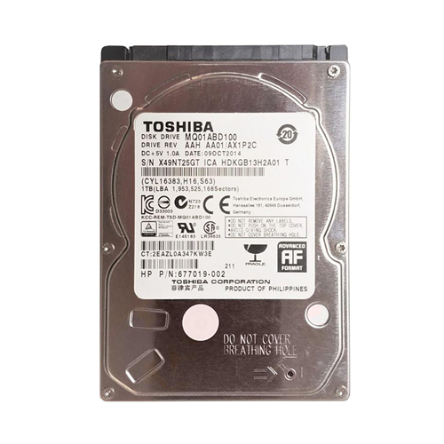 HP 677019-002 | 1TB 5400RPM SATA 3Gb/s 8MB Cache 2.5-inch Hard Drive Refurbished - Hewlett-Packard (ou HP en abrégé) refurbished available on Gotodirect