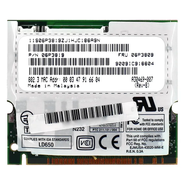 IBM 06P3809 | Lenovo PRO/100 SP Mobile Combo Adapter (Intel) Refurbished -  refurbished available on Gotodirect