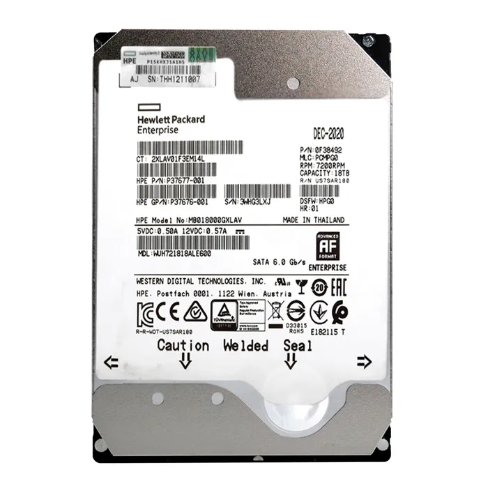 HP P37677-001 | 18TB 7200RPM 6Gb/s SATA 3.5-inch Hard Drive Refurbished - Hewlett-Packard (ou HP en abrégé) refurbished available on Gotodirect