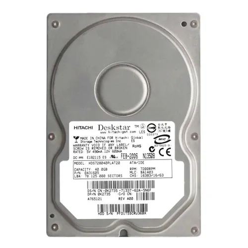 Dell K2735 | 40GB 7200RPM ATA-100 2MB Cache 3.5-Inch Hard Drive Refurbished - Dell refurbished available on Gotodirect
