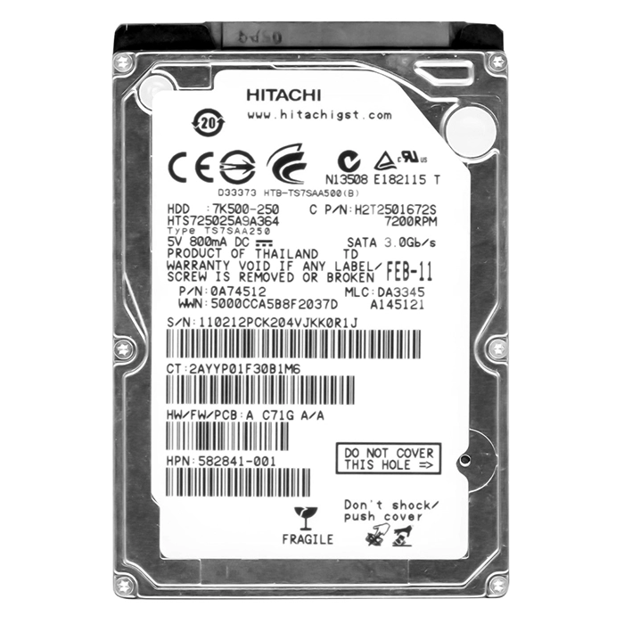 Hitachi H2T2501672S | 250GB 7200RPM SATA 3Gb/s 2.5-Inch 16MB Cache Travelstar Hard Drive Refurbished -  refurbished available on Gotodirect