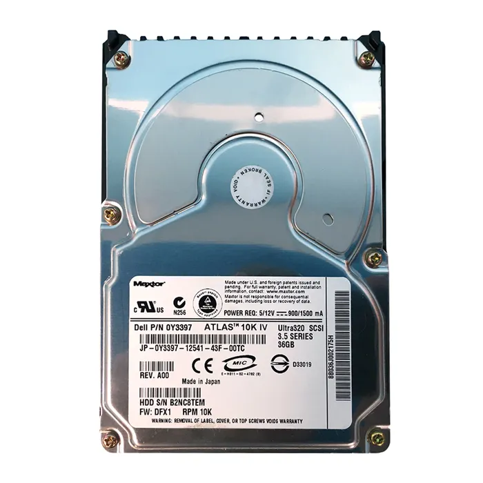 Dell JP-0Y3397 | 36GB 10000RPM Ultra 320 SCSI 3.5-Inch 8MB Cache Hard Drive Refurbished - Dell refurbished available on Gotodirect