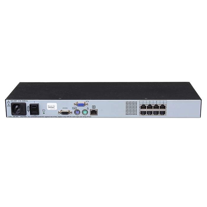 Dell 0F622J | PowerEdge 180AS 8 x Ports RJ-45 + 1 x Port VGA 15-Pin + 1 x Port BD-9 KVM Console Switch Refurbished - Dell refurbished available on Gotodirect