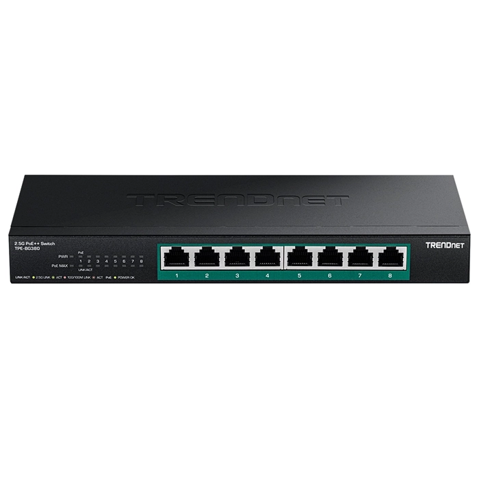 TRENDnet TPE-BG380 | 8-Ports 2.5GBase-T RJ-45 GbE PoE++ Managed Wall-mountable Gigabit Ethernet Network Switch Refurbished -  refurbished available on Gotodirect