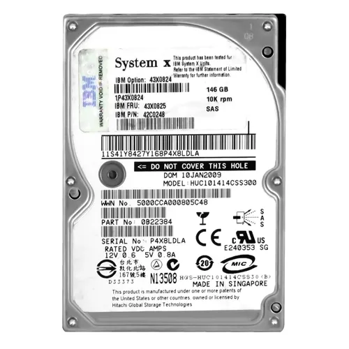 IBM 43X0825 | 146GB 10000RPM SAS 3Gb/s Hot Swappable 16MB Cache 2.5-Inch Hard Drive Refurbished -  refurbished available on Gotodirect