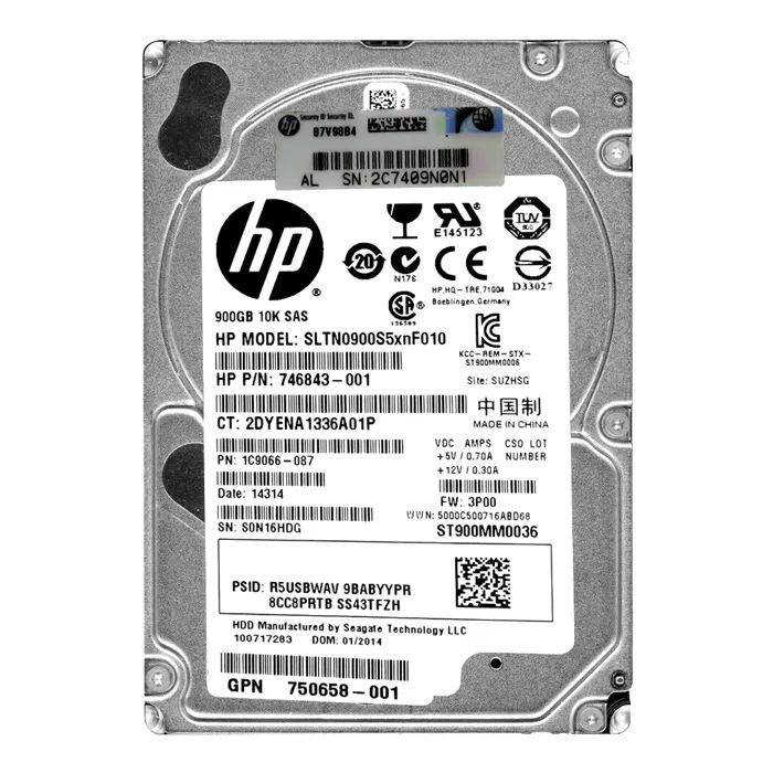 HP 750658-001 | 900GB 10000RPM SAS 6Gb/s 16MB Cache 2.5-Inch Enterprise Hard Drive Refurbished - Hewlett-Packard (ou HP en abrégé) refurbished available on Gotodirect