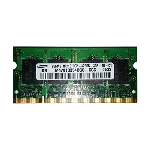 Samsung M470T3354BG0-CCC | 256MB DDR2-400MHz PC2-3200 Non-ECC Unbuffered SODIMM CL3 1Rx16 1.8V 200-Pin Memory Module Refurbished - Samsung refurbished available on Gotodirect