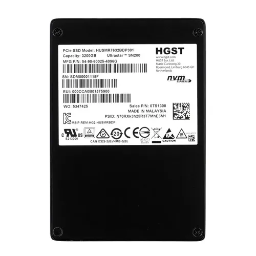Buy HGST HUSMR7632BDP301 | Ultrastar DC SN200 Series 3.2TB Multi-Level Cell PCI Express 3.0 x4 NVMe Mixed Use U.2 2.5-Inch Solid State Drive Refurbished - $838.75 HGST HUSMR7632BDP301 | Ultrastar DC SN200 Series 3.2TB Multi-Level Cell PCI Express 3.0 x4 NVMe Mixed Use U.2 2.5-Inch Solid State Drive Refurbished - HGST (a subsidiary of Western Digital) refurbished available on Gotodirect