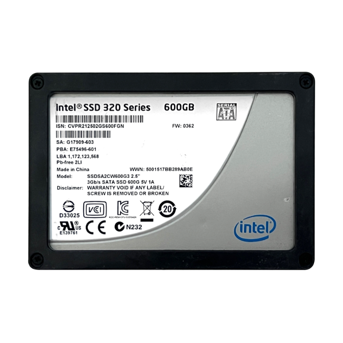 Buy Intel SSDSA2CW600G3 | 320 Series 600GB Multi-Level Cell SATA 3Gb/s 2.5-inch Solid State Drive Refurbished - $248.31 Intel SSDSA2CW600G3 | 320 Series 600GB Multi-Level Cell SATA 3Gb/s 2.5-inch Solid State Drive Refurbished - Intel refurbished available on Gotodirect