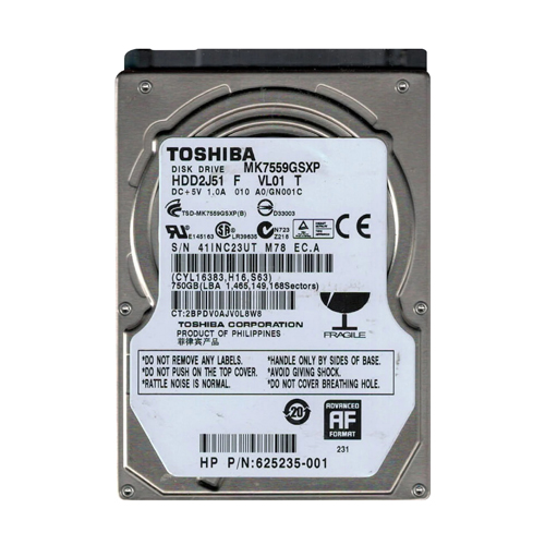 Buy HP 625235-001 | 750GB 5400RPM SATA 3Gb/s 8MB Cache 2.5-inch Hard Drive Refurbished - $114.30 HP 625235-001 | 750GB 5400RPM SATA 3Gb/s 8MB Cache 2.5-inch Hard Drive Refurbished - Hewlett-Packard (ou HP en abrégé) refurbished available on Gotodirect