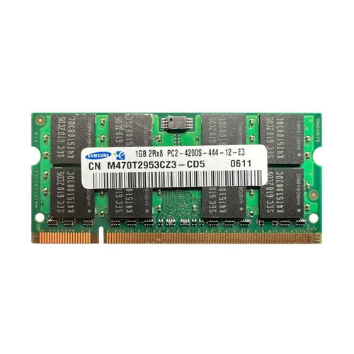 Samsung M470T2953CZ3-CD5 | 1GB DDR2-533MHz PC2-4200 Non-ECC Unbuffered SODIMM CL4 2Rx8 1.8V 200-Pin Memory Module Refurbished - Samsung refurbished available on Gotodirect