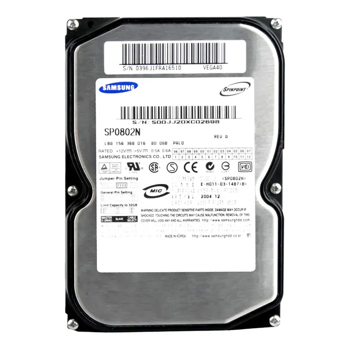Samsung SP0802N/R | Spinpoint P80 80GB 7200RPM IDE Ultra ATA/133 (ATA-7) 2MB Cache 3.5-Inch Hard Drive Refurbished - Samsung refurbished available on Gotodirect