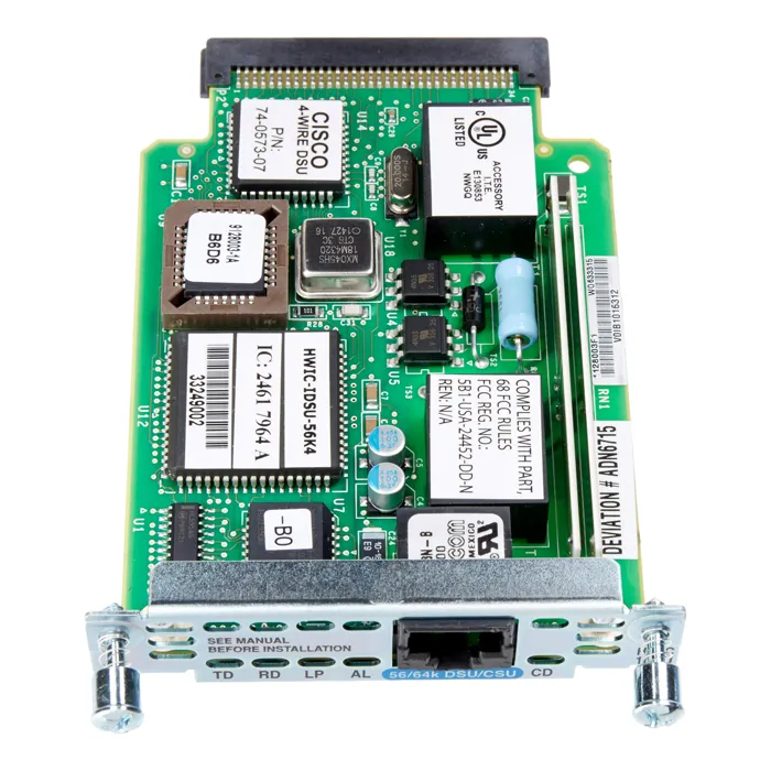 Cisco HWIC-1DSU-56K4 | 1 x Port 4-Wire 56-/64-kbps CSU/DSU WAN Network Interface Card Refurbished - Cisco Systems Inc. refurbished available on Gotodirect