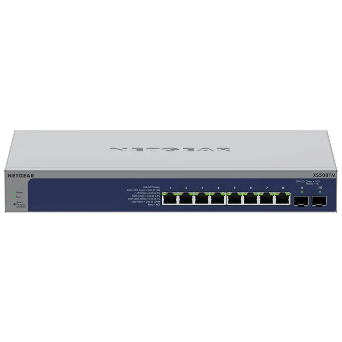 Netgear XS508TM-100NAS | XS508TM 8-Ports 10G Managed Network Switch Refurbished - Netgear refurbished available on Gotodirect