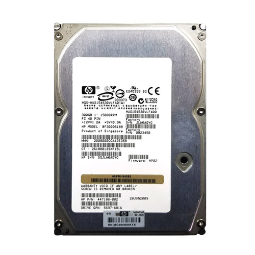 HP AG690-64202 | 300GB 15000RPM Fibre Channel 4Gb/s 16MB Cache Hot-Pluggable Dual Port 3.5-inch Hard Drive Refurbished - Hewlett-Packard (ou HP en abrégé) refurbished available on Gotodirect