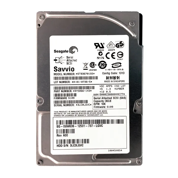 Dell UW636 | 36GB 10000RPM SAS 3Gb/s Hot-Pluggable 2.5-Inch Hard Drive for PowerEdge Server & PowerVault Storage Array Refurbished - Dell refurbished available on Gotodirect