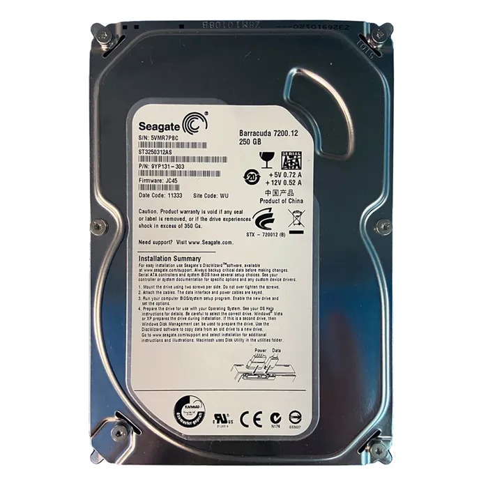 Seagate ST3250312AS | BarraCuda 7200.12 250GB 3.5-inch 6GB/s SATA NCQ 7200RPM 8MB Cache Desktop Hard Drive Refurbished - Seagate refurbished available on Gotodirect