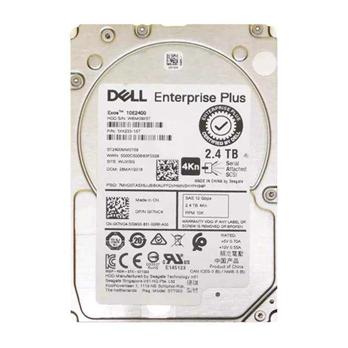 Dell 0X7NC4 | 2.4TB 10000RPM SAS 12Gb/s Hot-Pluggable (4Kn) 2.5-Inch Hard Drive for Compellent Storage Array Refurbished - Dell refurbished available on Gotodirect