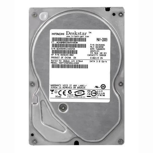 HP 465645-002 | 500GB 7200RPM SATA 3Gb/s NCQ 16MB Cache LFF Hot-Pluggable 3.5-inch Hard Drive Refurbished - Hewlett-Packard (ou HP en abrégé) refurbished available on Gotodirect