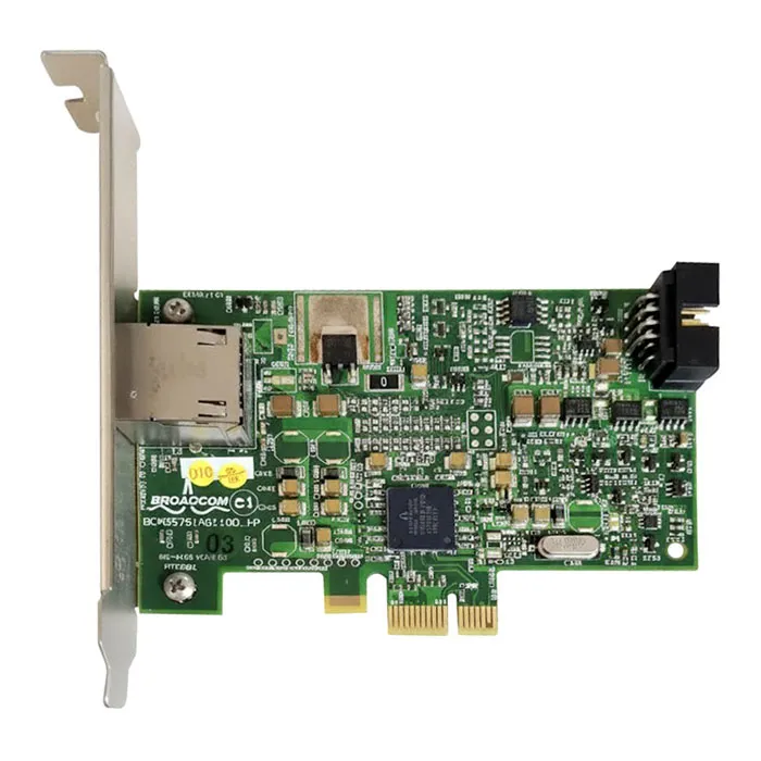 HP BCM5761 | Broadcom BCM5761 1-Port 1GbE RJ-45 PCI-e x1 Ethernet Network Controller Card Refurbished - Hewlett-Packard (ou HP en abrégé) refurbished available on Gotodirect