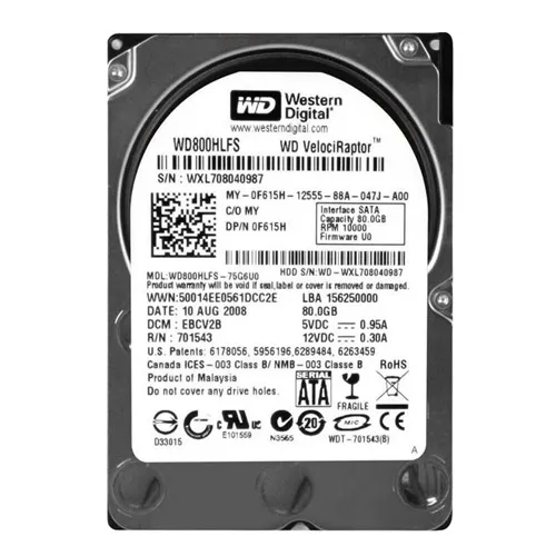 Dell 0F615H | 80GB 10000RPM SATA 16MB Cache 3.5-Inch Hard Drive Refurbished - Dell refurbished available on Gotodirect