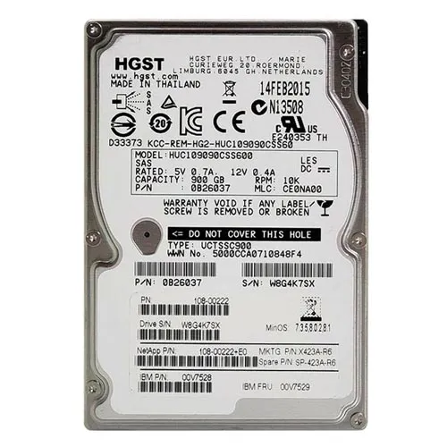 NetApp 108-00222+E0 | 900GB 10000RPM SAS 2.5-Inch Hard Drive Refurbished -  refurbished available on Gotodirect