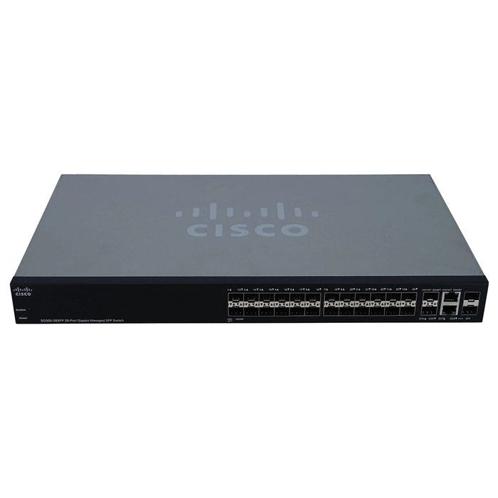Cisco SG300-28SFP | Small Business 300 Series 26 x Ports SFP 10/100/1000Base-X + 2 x Ports Combo SFP (mini-GBIC) Layer 3 Managed 1U Rack-mountable Gigabit Ethernet Network Switch Refurbished - Cisco Systems Inc. refurbished available on Gotodirect