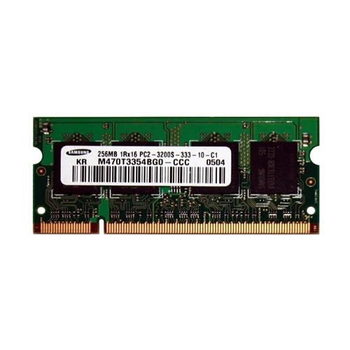 Samsung M470T3354BGO-CCC | 256MB DDR2-400MHz PC2-3200 Non-ECC Unbuffered SODIMM CL3 1Rx16 1.8V 200-Pin Memory Module Refurbished - Samsung refurbished available on Gotodirect