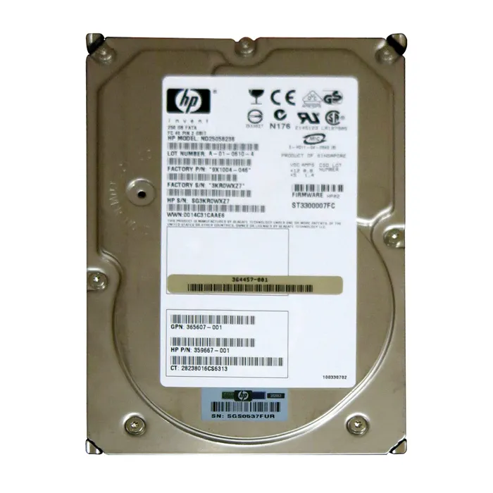 HP 365607-001 | 250GB 10000RPM Fibre Channel 2Gb/s Hot-Pluggable 3.5-inch Hard Drive Refurbished - Hewlett-Packard (ou HP en abrégé) refurbished available on Gotodirect