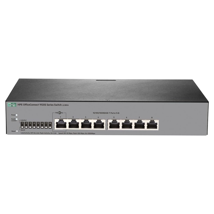 Buy HP JL380-61001 | OfficeConnect 1920S Series 1920S-8G 8 x 10/100/1000Base-T RJ-45 Ports Layer 3 Managed Gigabit Ethernet Network Switch Refurbished - $265.81 HP JL380-61001 | OfficeConnect 1920S Series 1920S-8G 8 x 10/100/1000Base-T RJ-45 Ports Layer 3 Managed Gigabit Ethernet Network Switch Refurbished - Hewlett-Packard (ou HP en abrégé) refurbished available on Gotodirect