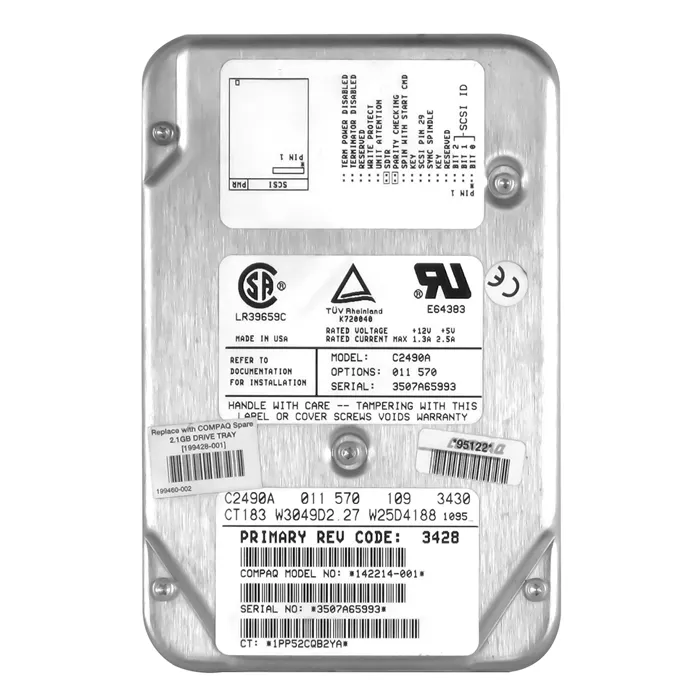 HP 142214-001 | 2.1GB 7200RPM Fast Wide SCSI Hot-Swappable 50-Pin 3.5-Inch Hard Drive Refurbished - Hewlett-Packard (ou HP en abrégé) refurbished available on Gotodirect