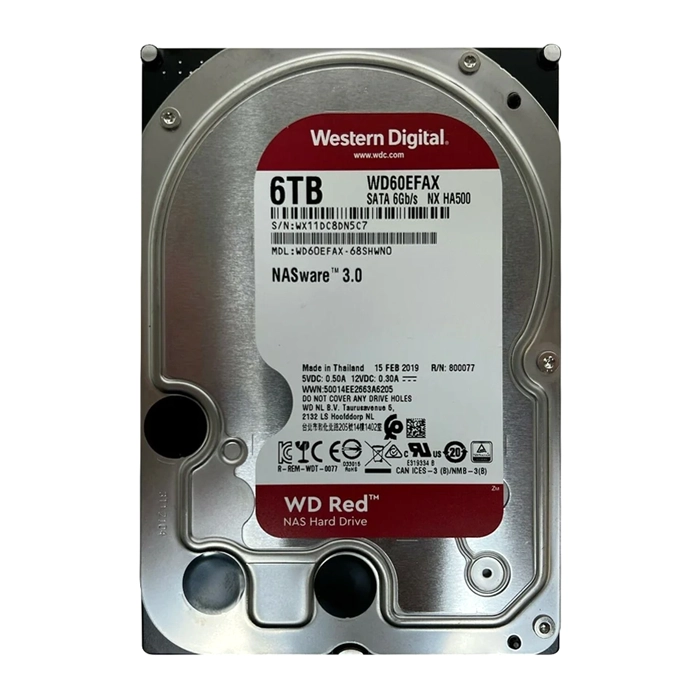 Western Digital WD60EFAX | Red 6TB 5400RPM SATA 6Gb/s 256MB Cache 3.5-Inch NAS Hard Drive Refurbished - Western Digital refurbished available on Gotodirect