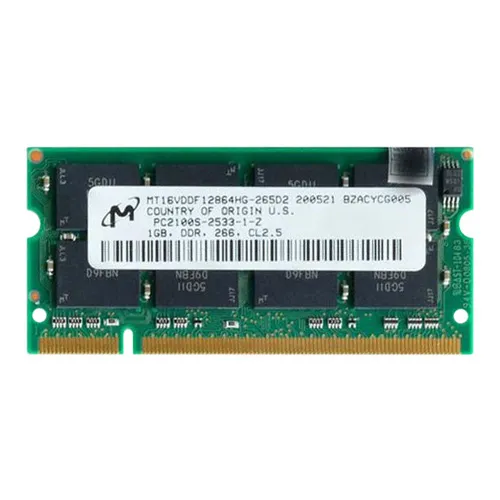Micron MT16VDDF12864HG-265D2 | 1GB DDR-266MHz PC-2100 Non-ECC Unbuffered SODIMM CL2.5 2Rx8 2.5V 200-Pin Memory Module Refurbished -  refurbished available on Gotodirect