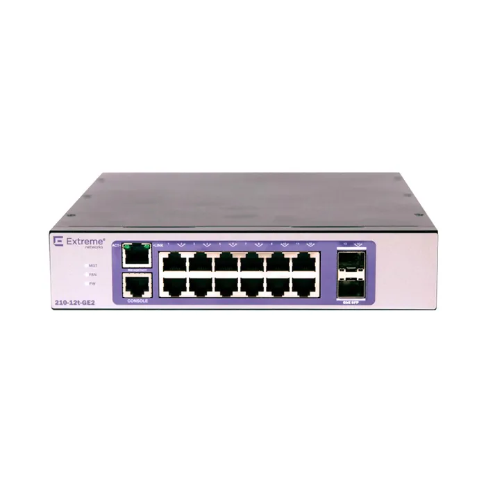 Extreme Networks 210-12T-GE2 | Switching 210 Series 10/100/1000BASE-T 12 port SFP Gigabit Ethernet Switch Refurbished -  refurbished available on Gotodirect