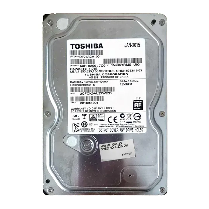 HP 613202-001 | 1TB 7200RPM SATA 6Gb/s NHP 64MB Cache LFF 3.5-inch Midline Hard Drive for Workstation Refurbished - Hewlett-Packard (ou HP en abrégé) refurbished available on Gotodirect