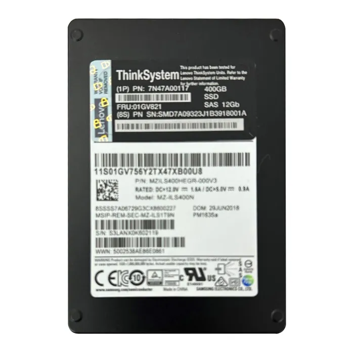 Lenovo 01GV821 | 400GB SAS 12Gb/s Hot Swappable 2.5-Inch Solid State Drive for ThinkSystem Refurbished - Lenovo refurbished available on Gotodirect