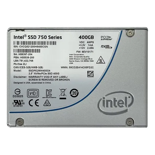 Intel SSDPE2MW400G4X1 | 750 400GB Multi-Level Cell PCI Express 3.0 x4 NVMe U.2 2.5-Inch Solid State Drive Refurbished - Intel refurbished available on Gotodirect