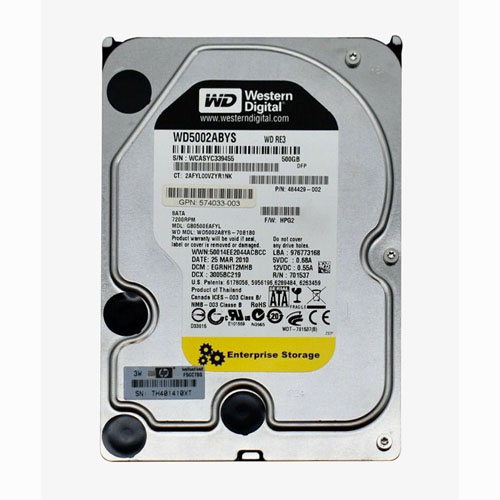 HP 574033-003 | 500GB 7200RPM SATA 3Gb/s NQR 16MB Cache 3.5-inch Midline Hard Drive Refurbished - Hewlett-Packard (ou HP en abrégé) refurbished available on Gotodirect