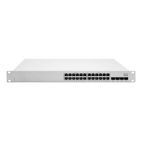 Cisco MS250-24P | Meraki MS Series 24 x Ports PoE+ 10/100/1000Base-T + 4 x Ports SFP+ 2 x Ports Stacking 1U Rack-mountable Layer 3 Managed Stackable Gigabit Ethernet Network Switch Refurbished - Cisco Systems Inc. refurbished available on Gotodirect