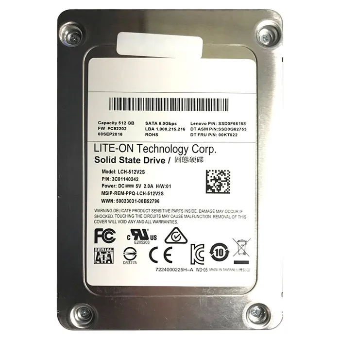 Lenovo 00KT022 | 512GB SATA 6GB/s 2.5-Inch Internal Solid State Drive Refurbished - Lenovo refurbished available on Gotodirect