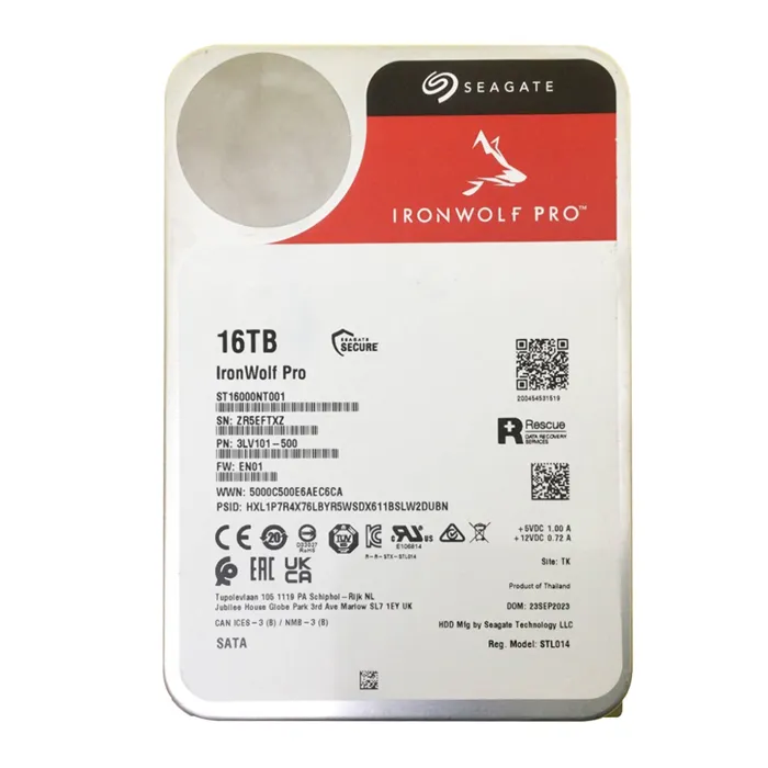 Seagate ST16000NT001 | IronWolf Pro Helium 16TB 3.5-inch 6GB/s SATA 7200RPM 256MB Cache 512e NAS Server Hard Drive Refurbished - Seagate refurbished available on Gotodirect