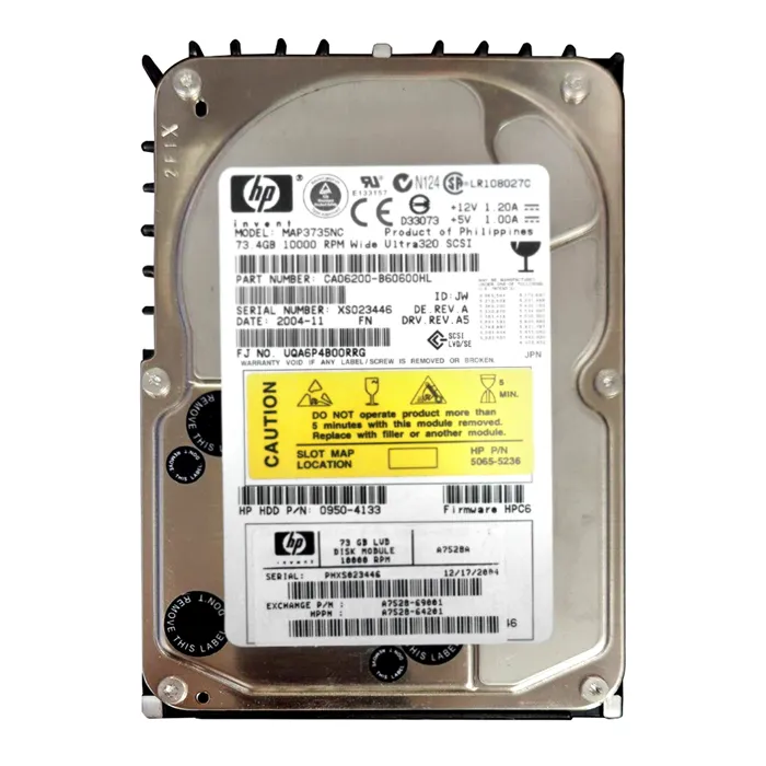 HP A7528-64201 | 72.8GB 10000RPM Ultra320 SCSI Hot Swappable LVD 80-Pin 3.5-Inch Hard Drive Refurbished - Hewlett-Packard (ou HP en abrégé) refurbished available on Gotodirect