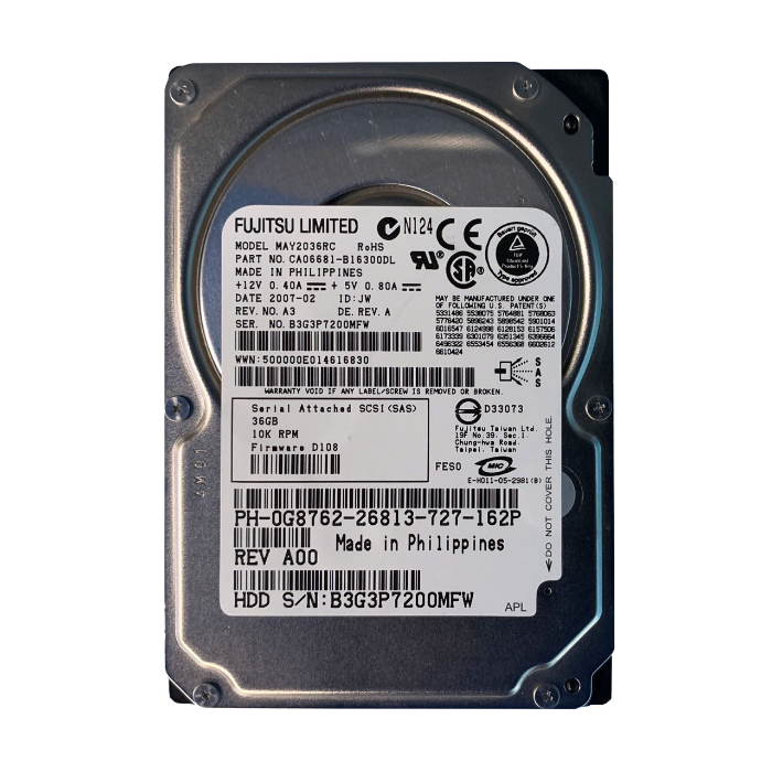 Dell G8762 | 36GB 10000RPM SAS 3Gb/s 8MB Cache 2.5-Inch Hard Drive Refurbished - Dell refurbished available on Gotodirect
