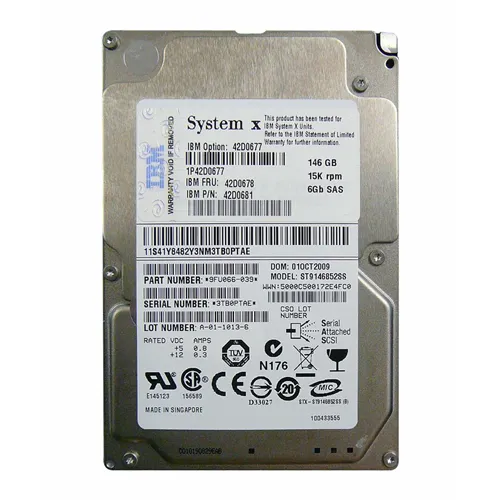 IBM 42D0681 | 146GB 15000RPM SAS 6Gb/s Hot Swappable 2.5-Inch Hard Drive Refurbished -  refurbished available on Gotodirect
