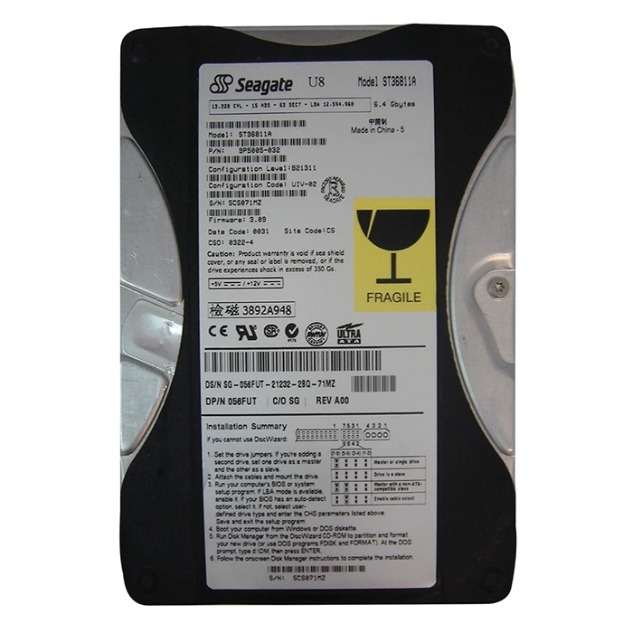 Dell 056FUT | 6.4GB 5400RPM IDE Ultra ATA/33 (ATA-4) 512KB Cache 3.5-Inch Hard Drive Refurbished - Dell refurbished available on Gotodirect