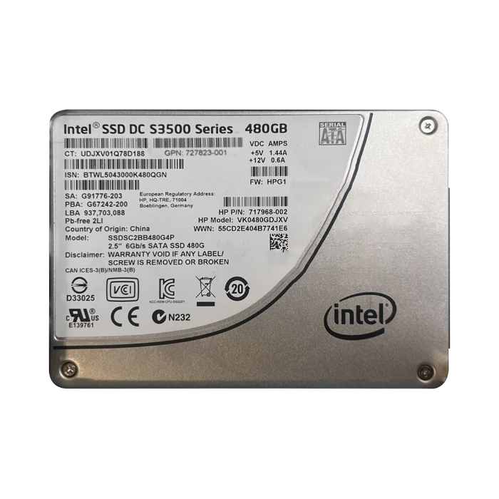 HP 717968-002 | 480GB Multi-Level Cell SATA 6Gb/s 2.5-Inch Enterprise Solid State Drive for ProLiant Servers Refurbished - Hewlett-Packard (ou HP en abrégé) refurbished available on Gotodirect
