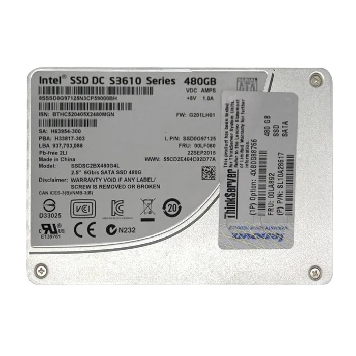 Lenovo 4XB0G88766 | 480GB MLC SATA 6GB/s Hot Swap Mainstream Enterprise 2.5-Inch Internal Solid State Drive for ThinkStation Gen 5 Refurbished - Lenovo refurbished available on Gotodirect